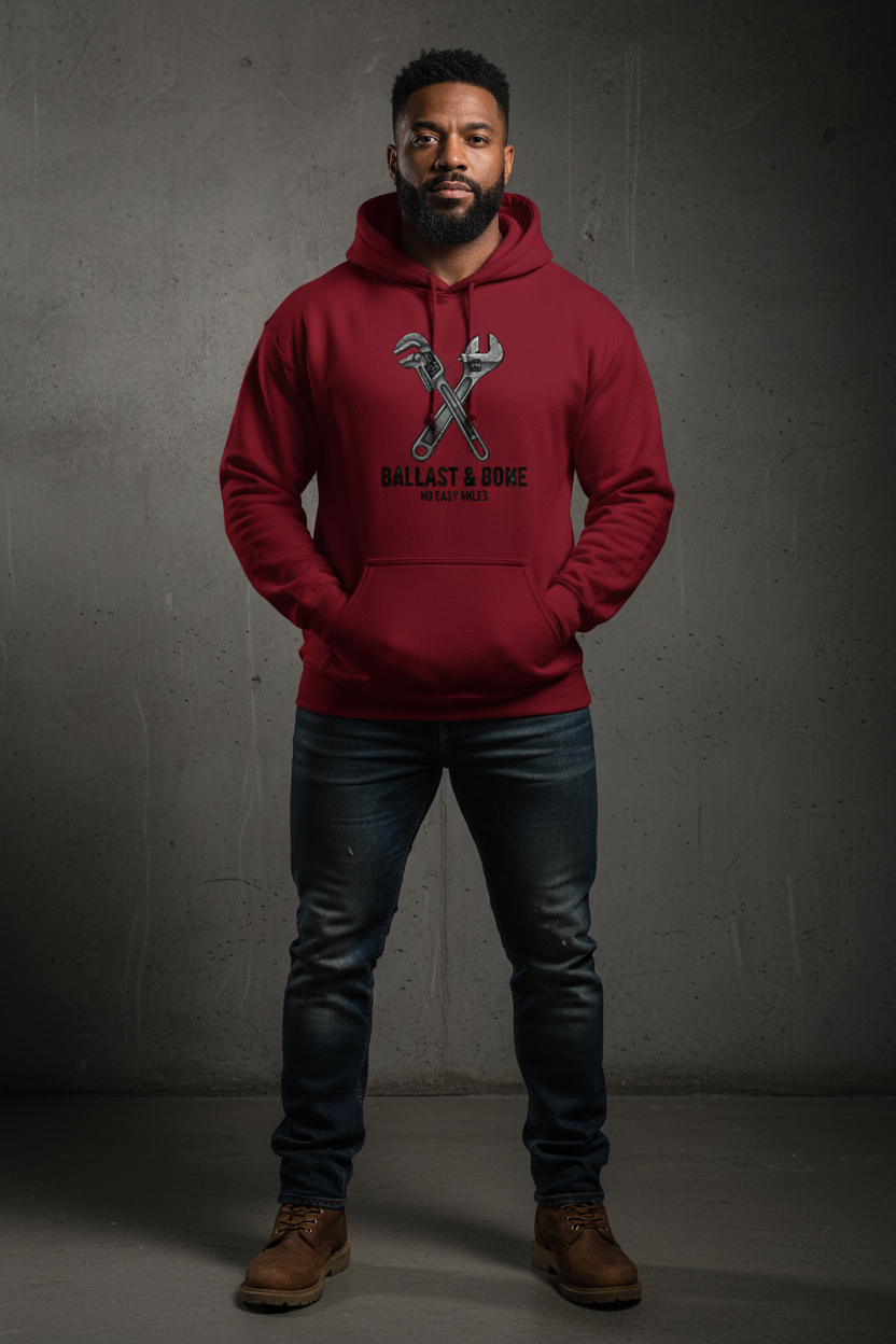 Crossed Wrenches Hoodie - Cardinal Red