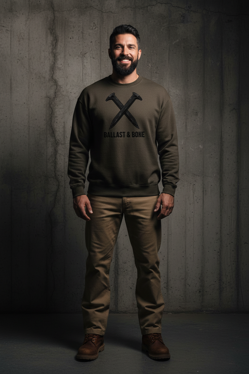 Dark Brown Crewneck Front Mockup