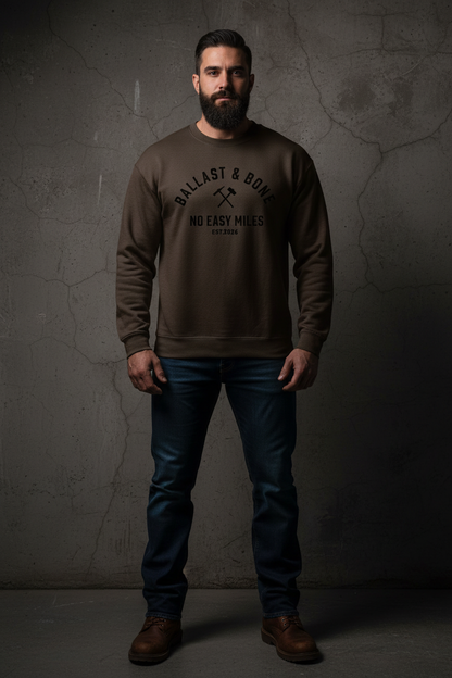 Dark Brown Crewneck Front Mockup