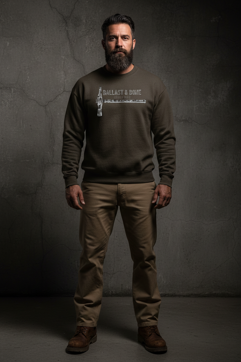 Dark Brown Crewneck Front Mockup