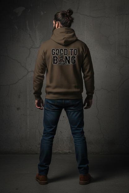 Dark Brown Hoodie Back Mockup