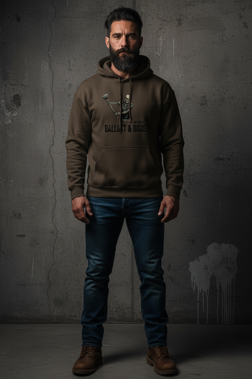 Dark Brown Hoodie Front Mockup