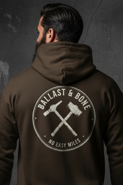 Dark Brown Hoodie Zoomed Back Design