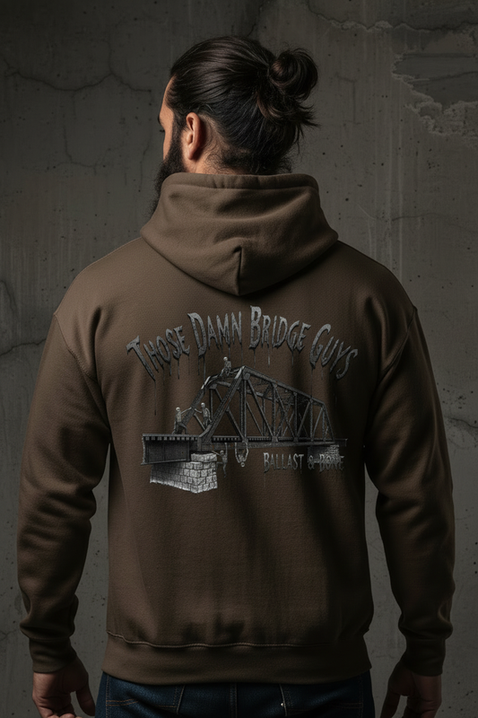 Dark Brown Hoodie Zoomed Back Design