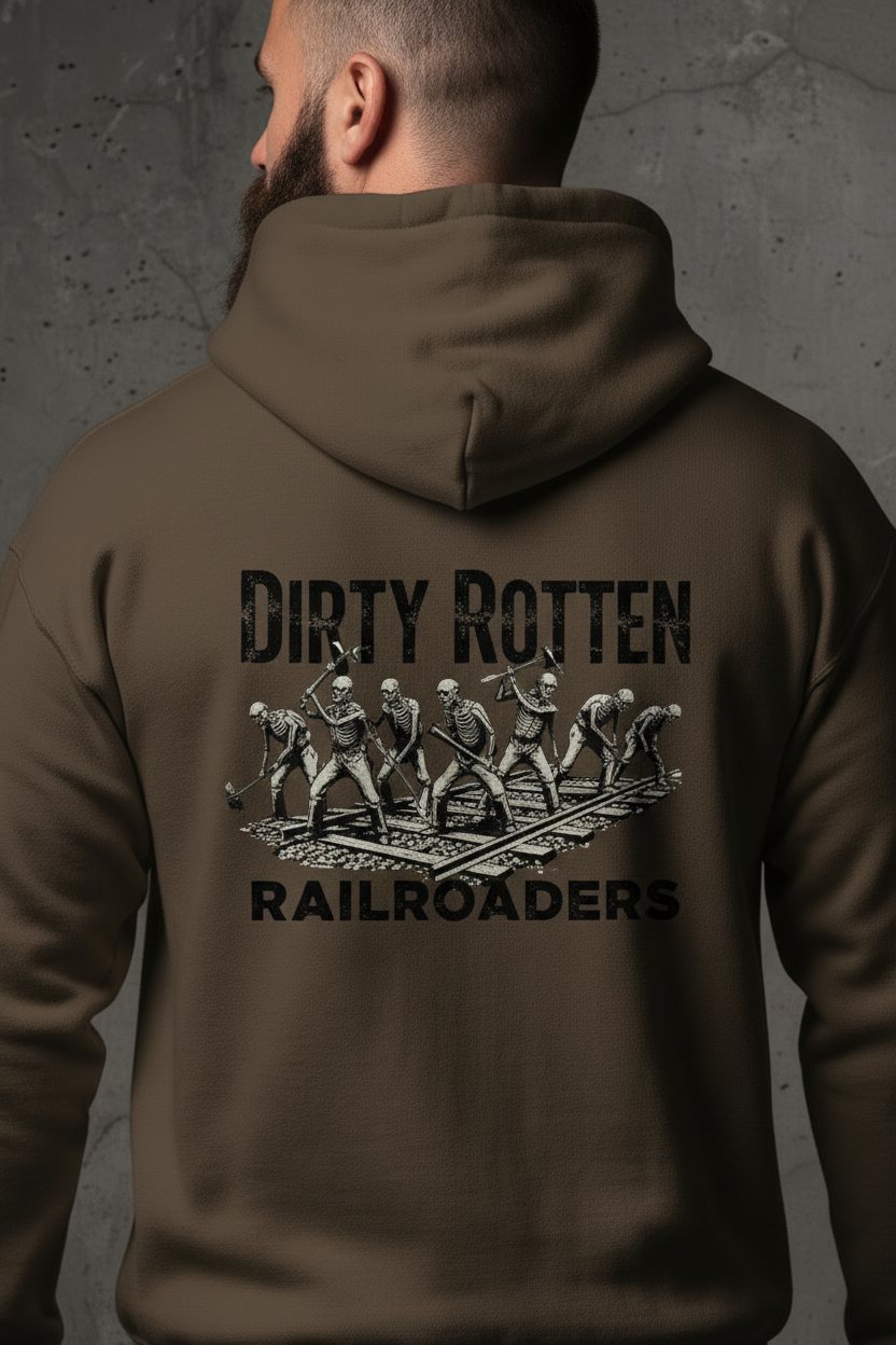 Dark Brown Hoodie Zoomed Back Design