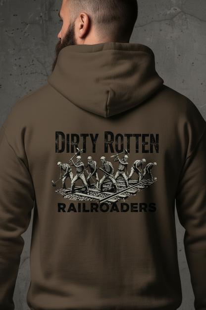 Dark Brown Hoodie Zoomed Back Design