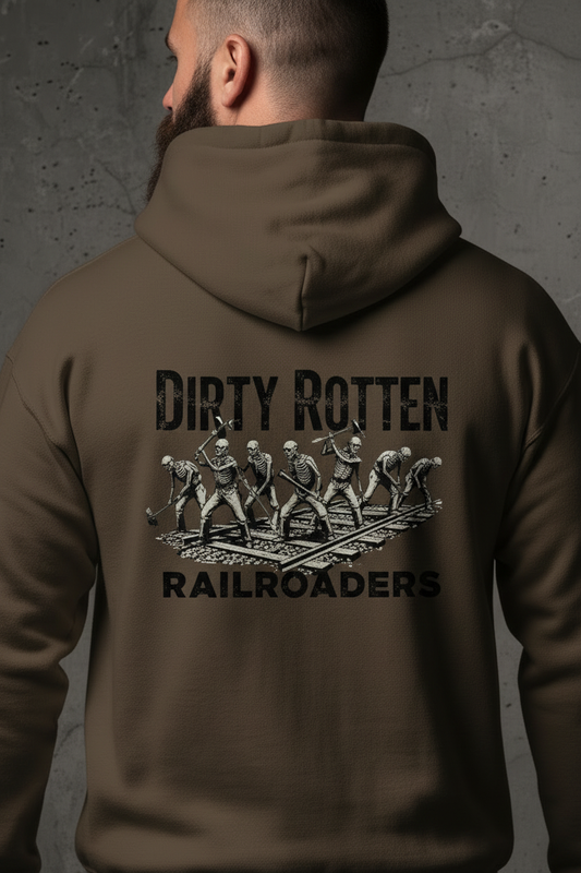 Dark Brown Hoodie Zoomed Back Design