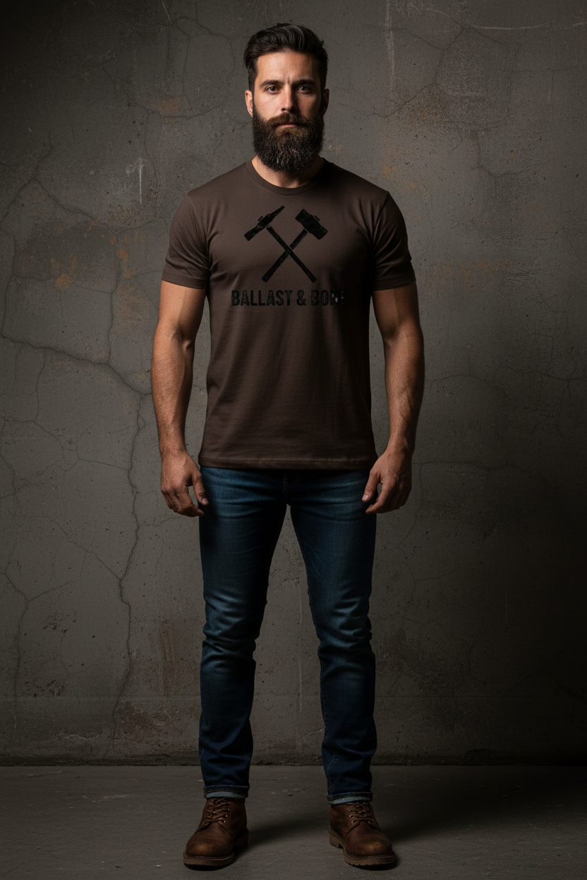Dark Brown Tee Front Mockup