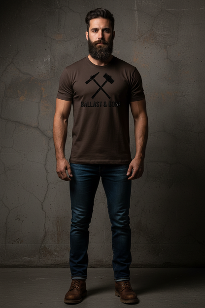 Dark Brown Tee Front Mockup