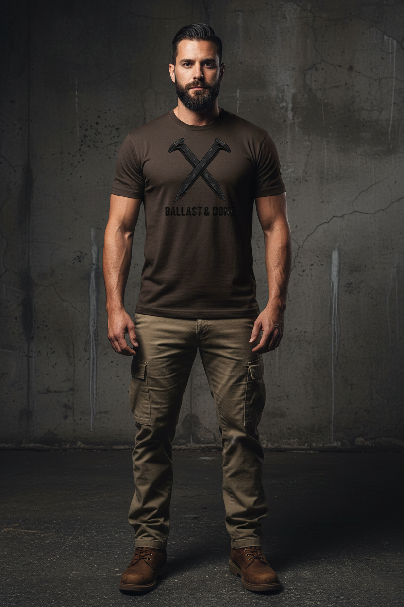 Dark Brown Tee Front Mockup