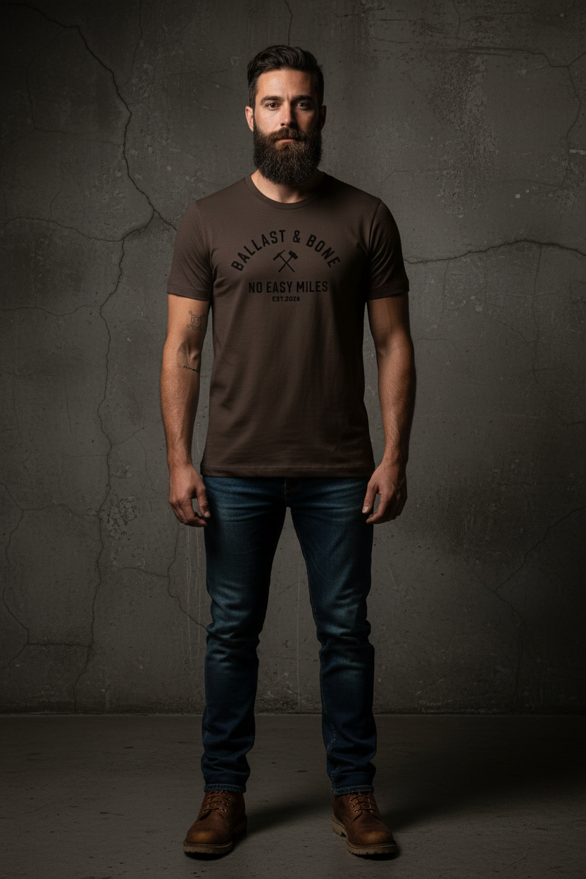 Dark Brown Tee Front Mockup