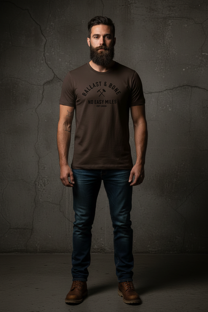 Dark Brown Tee Front Mockup