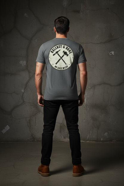 Grey Tee Back Mockup