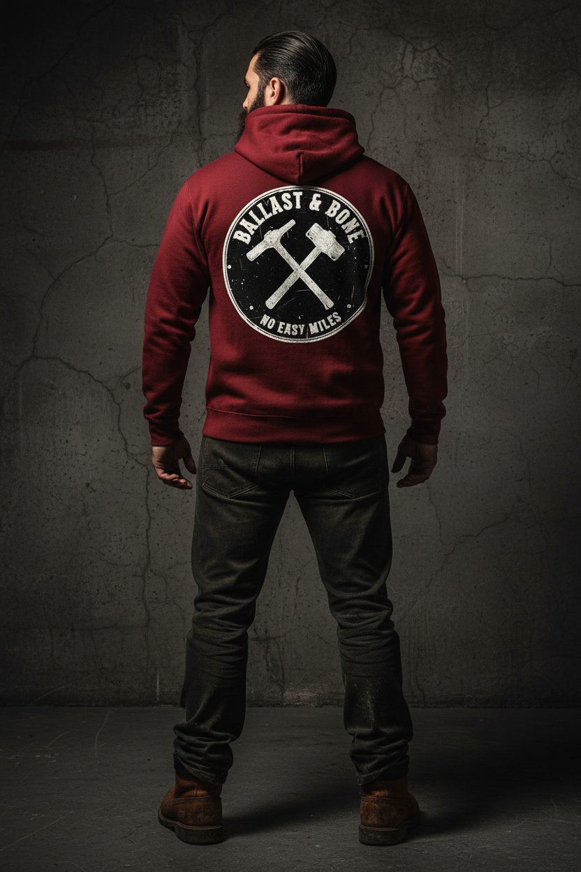 Hoodie Back - Garnet