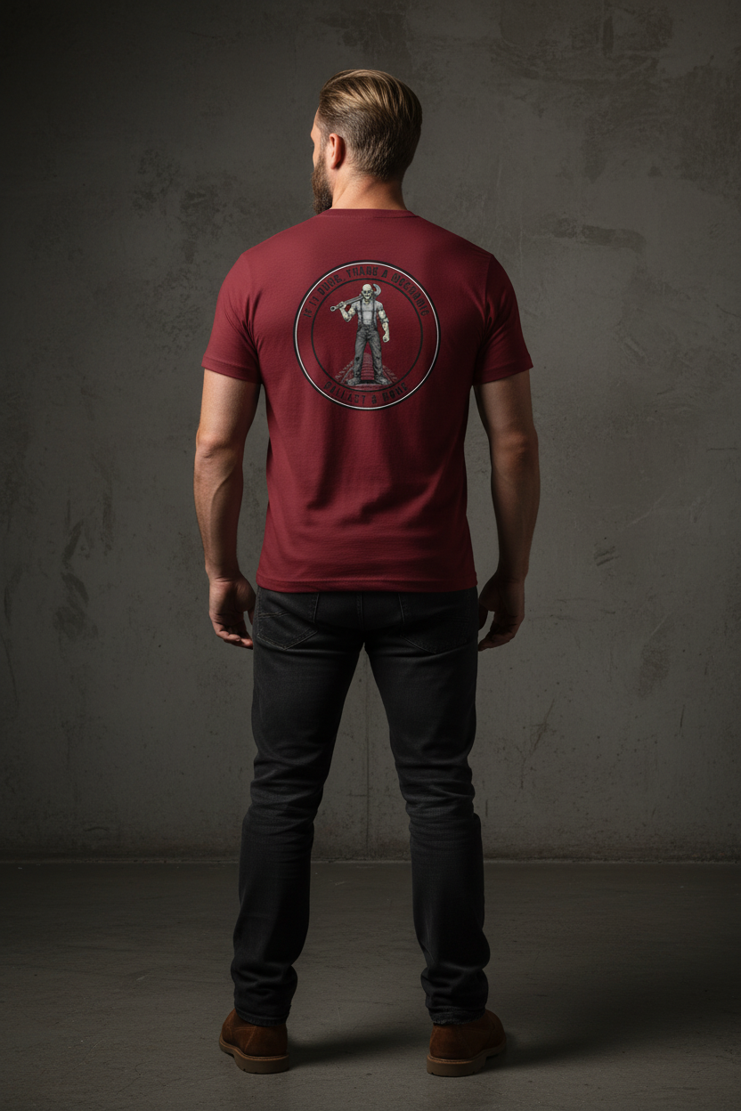 If It Runs Tee - Cardinal Red Back