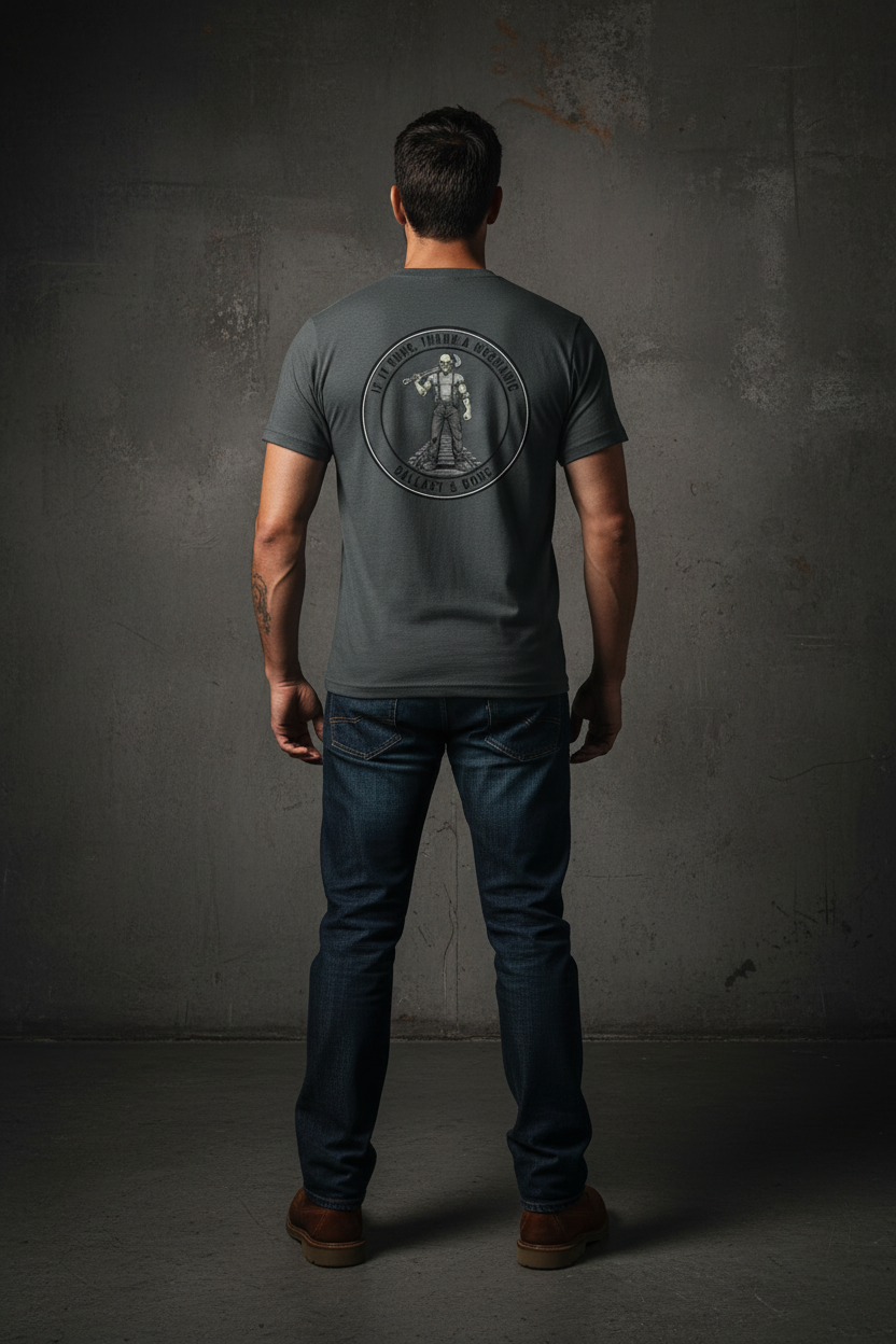 If It Runs Tee - Charcoal Back