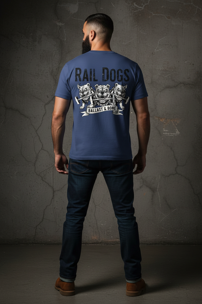 Indigo Blue Tee Back Mockup