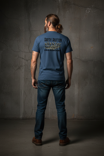 Indigo Blue Tee Back Mockup