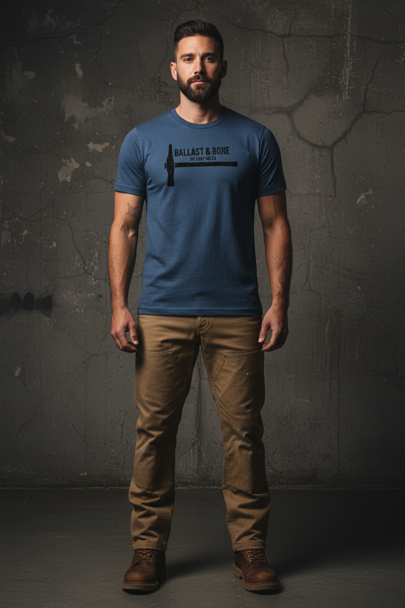 Indigo Blue Tee Front Mockup