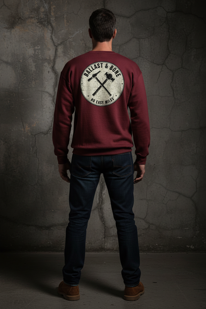 Maroon Crewneck Back Mockup