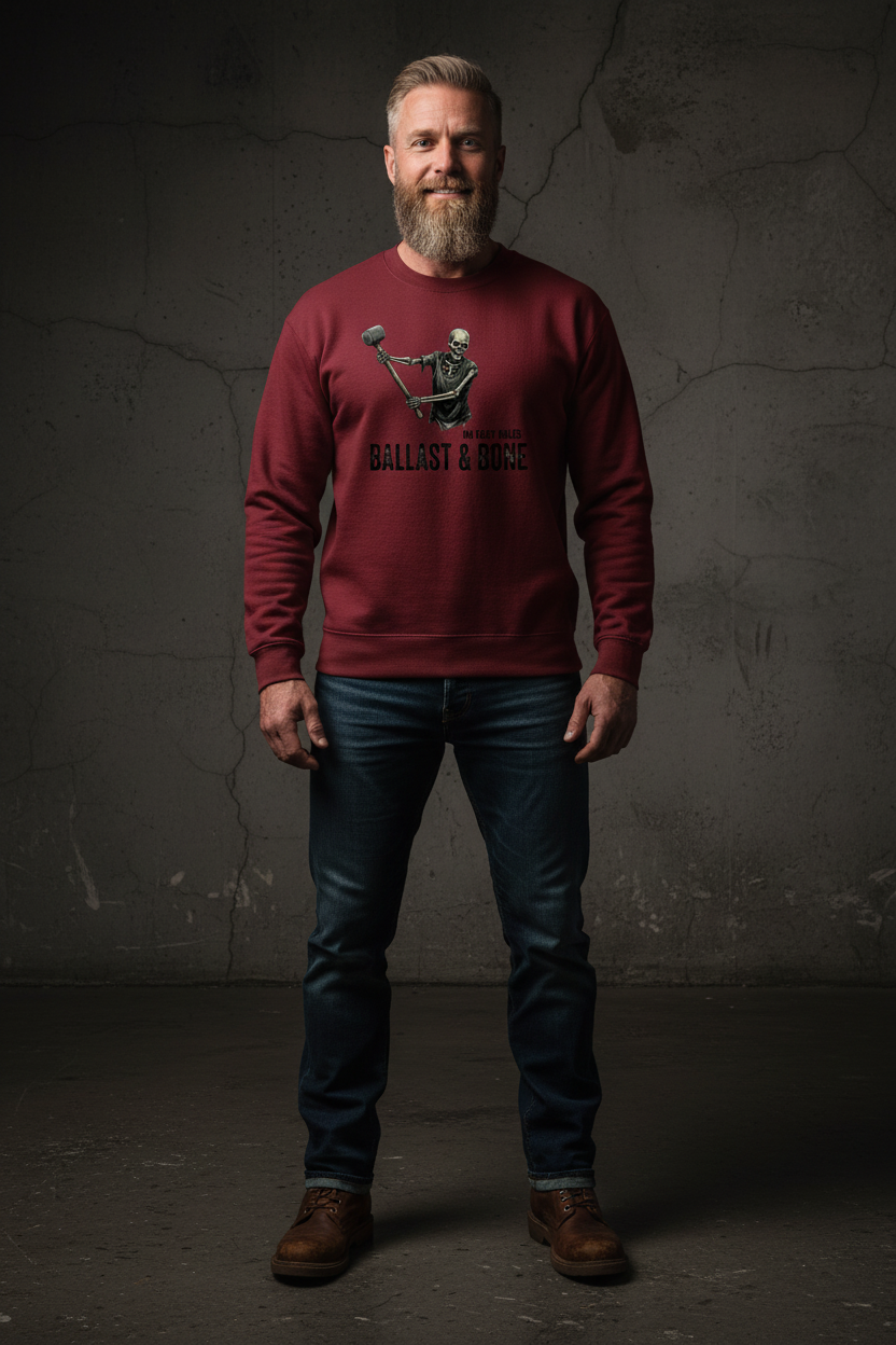 Maroon Crewneck Front Mockup