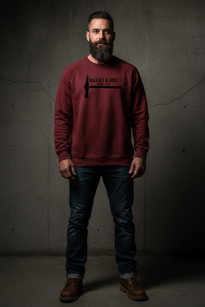 Maroon Crewneck Front Mockup