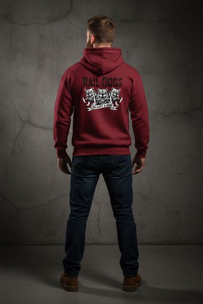 Maroon Hoodie Back Mockup