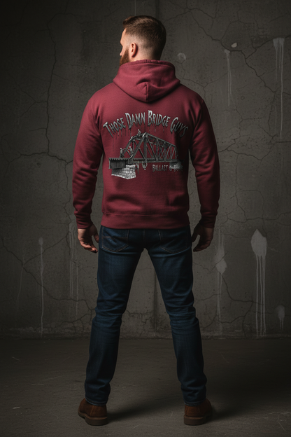 Maroon Hoodie Back Mockup
