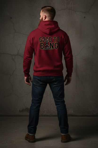Maroon Hoodie Back Mockup
