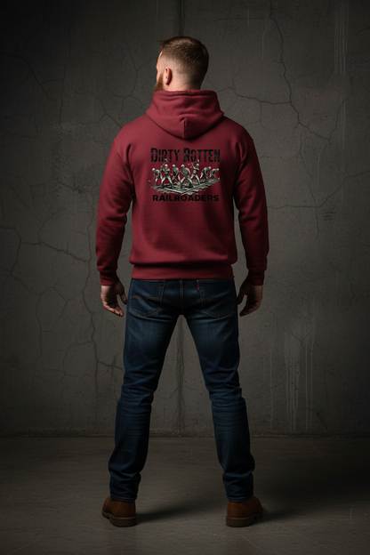 Maroon Hoodie Back Mockup