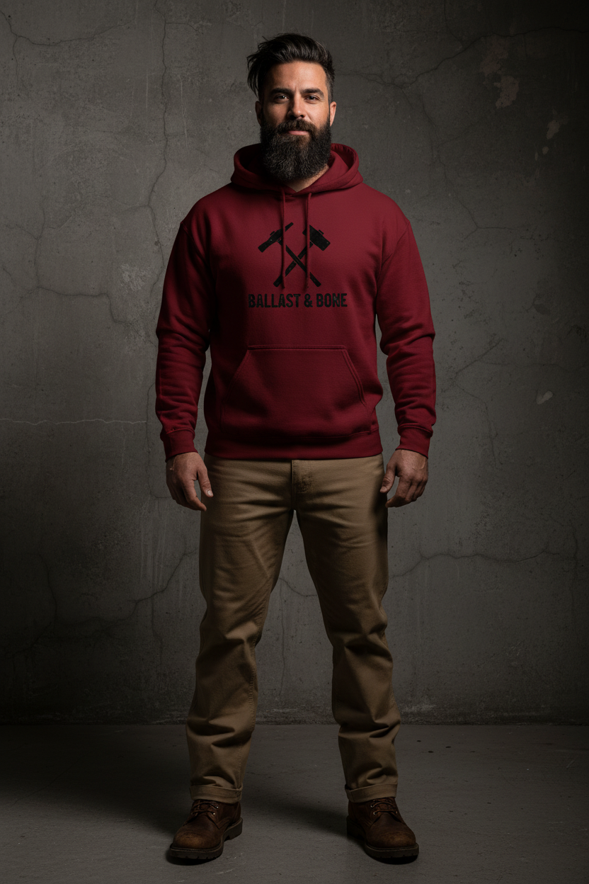 Maroon Hoodie Front Mockup