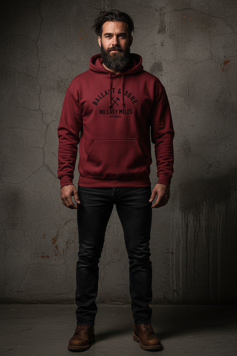 Maroon Hoodie Front Mockup