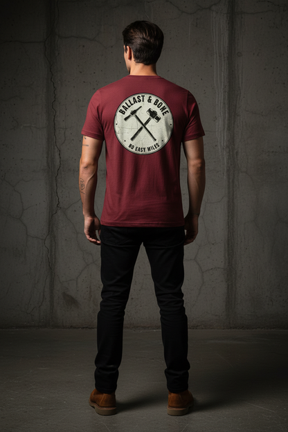 Maroon Tee Back Mockup
