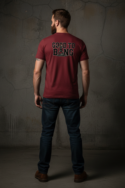 Maroon Tee Back Mockup