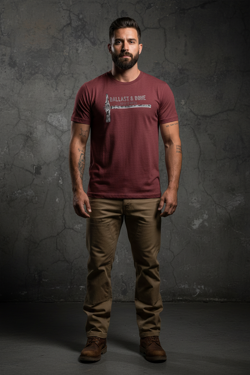 Maroon Tee Front Mockup