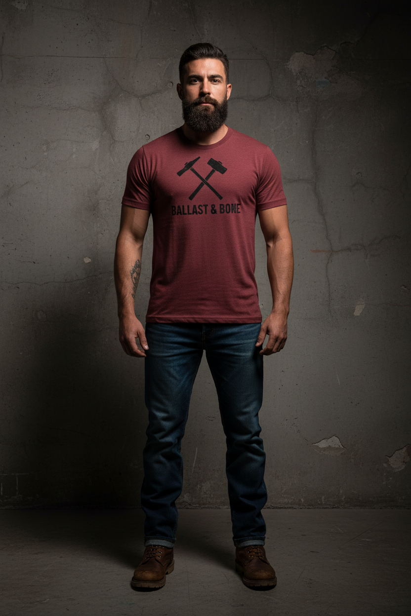 Maroon Tee Front Mockup