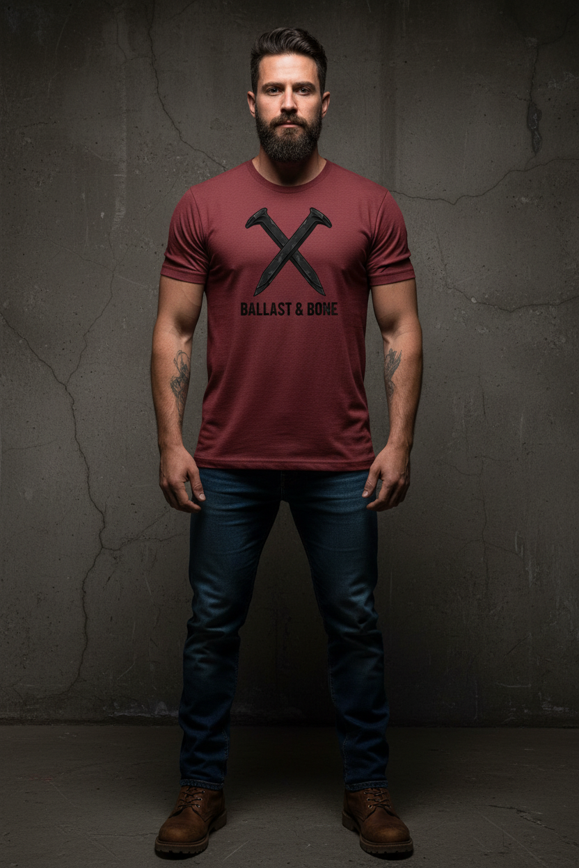 Maroon Tee Front Mockup