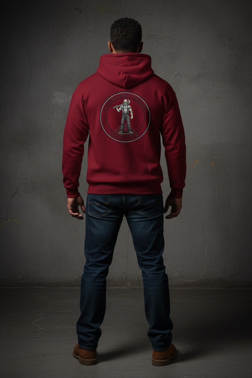 Mechanic Hoodie - Cardinal Red Back