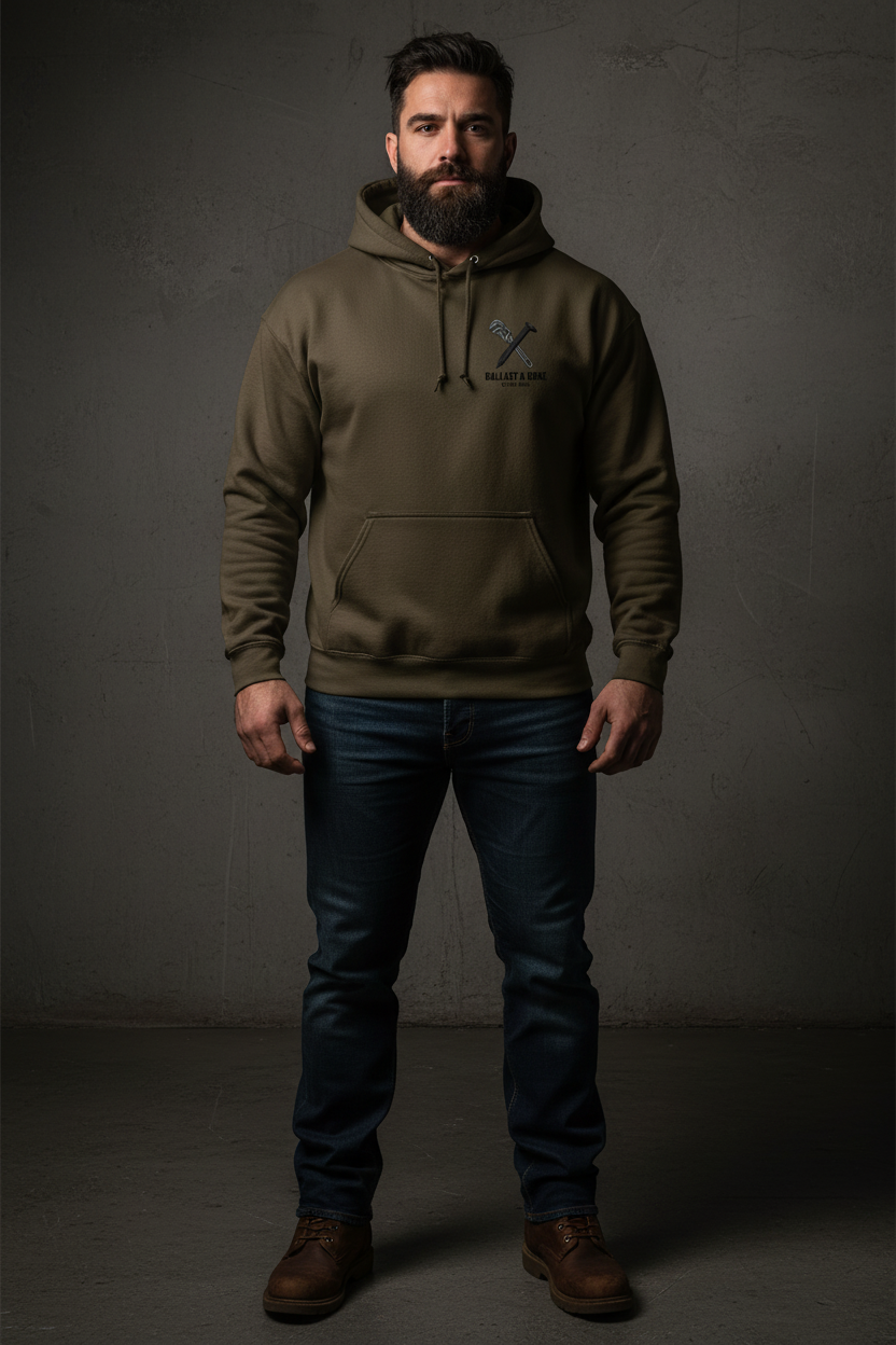 Mechanic Hoodie - Dark Brown Front
