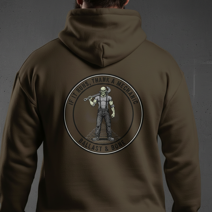 Mechanic Hoodie - Dark Brown Zoomed