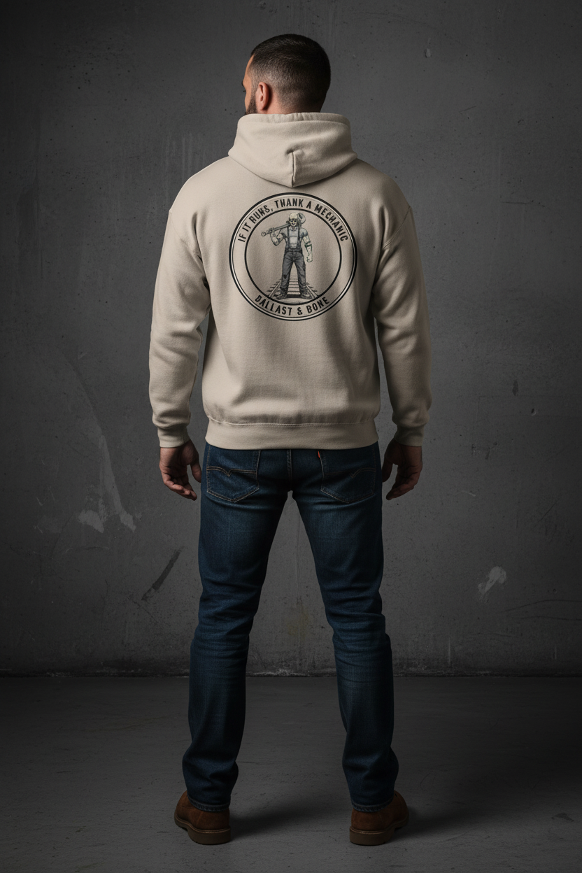 Mechanic Hoodie - Sand Back