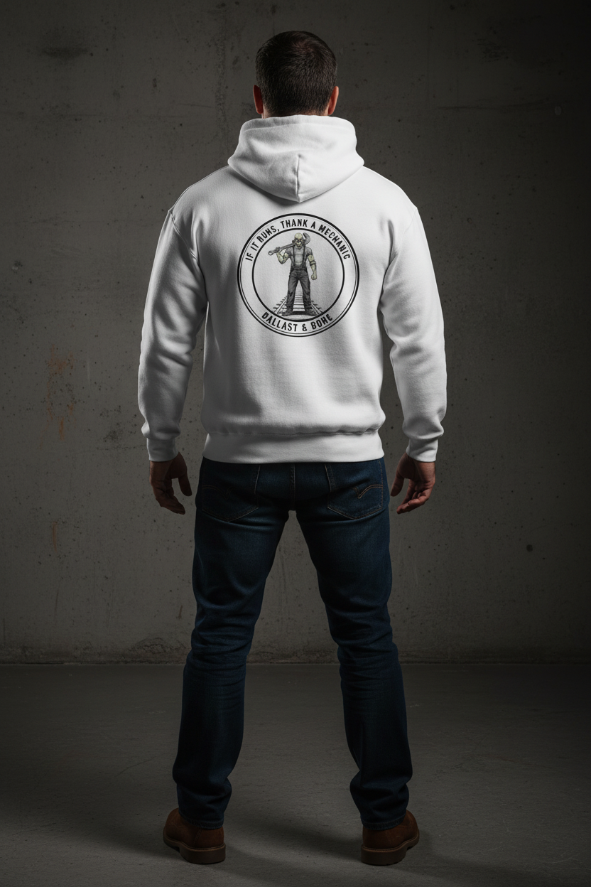 Mechanic Hoodie - White Back