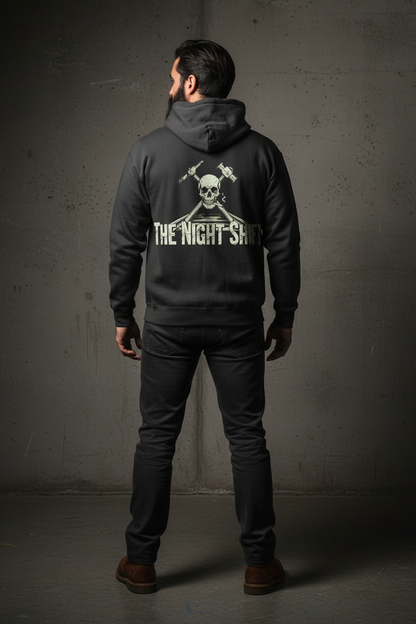 Night Shift Hoodie - Charcoal Back