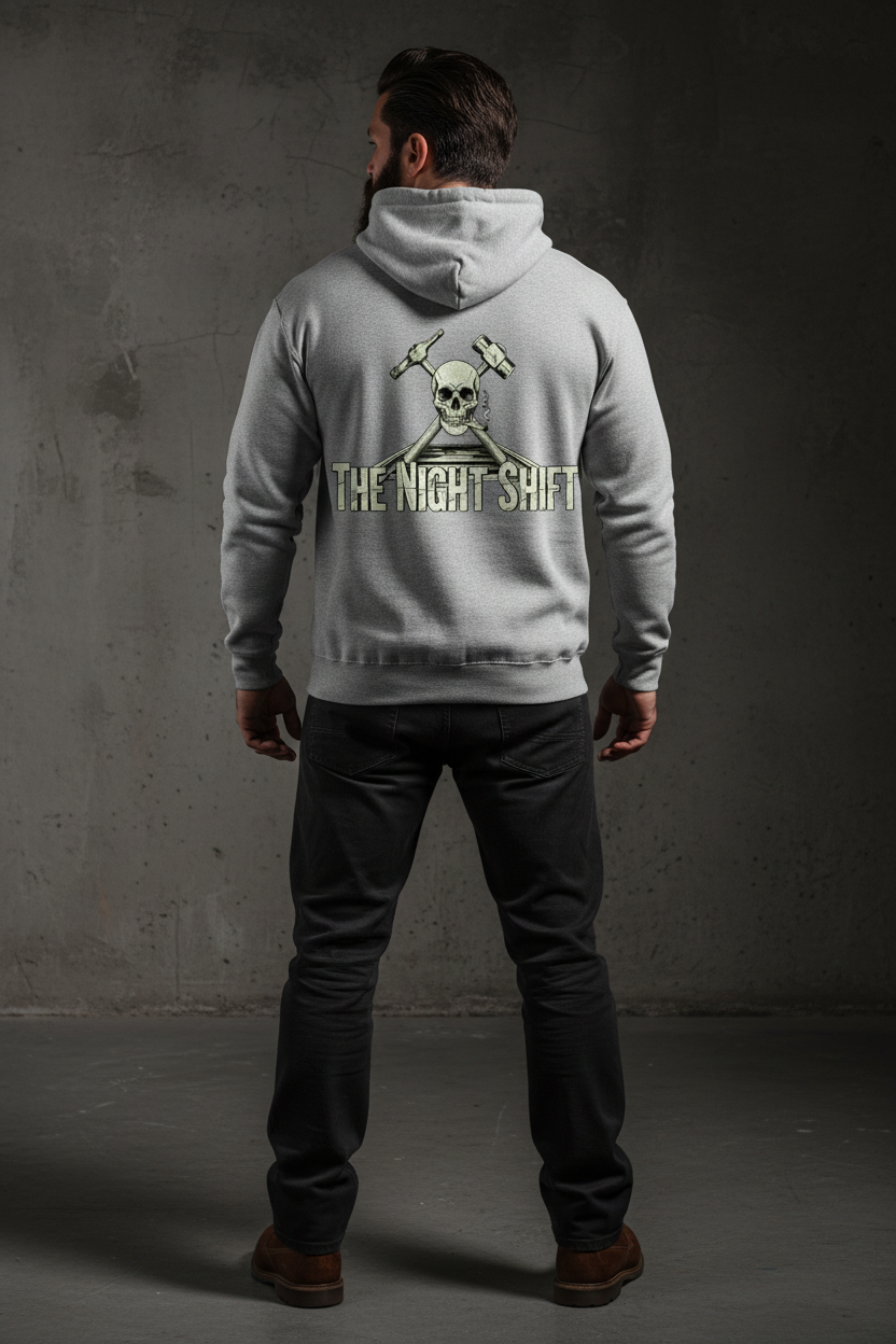 Night Shift Hoodie - Sport Grey Back