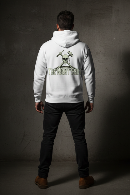 Night Shift Hoodie - White Back