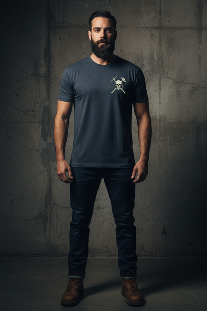 Night Shift Tee - Dark Heather Front Chest