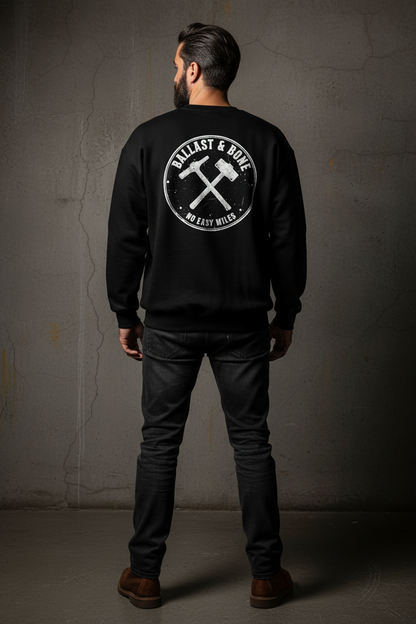 Oversized Crewneck Back - Black