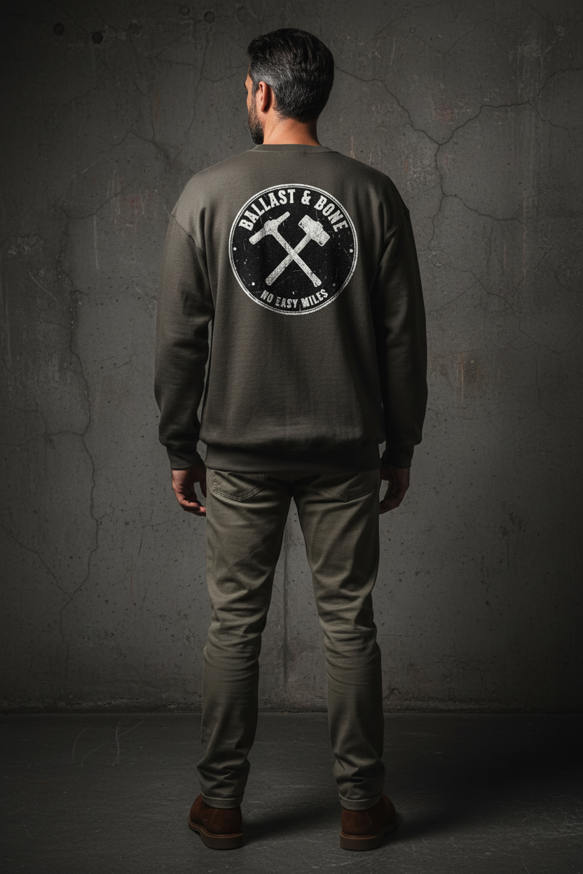 Oversized Crewneck Back - Charcoal
