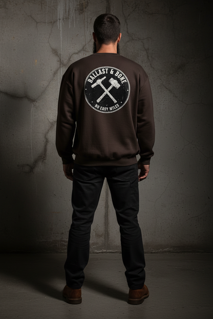 Oversized Crewneck Back - Dark Brown