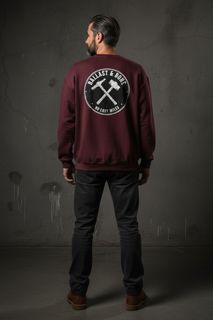 Oversized Crewneck Back - Garnet